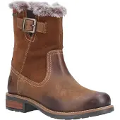 Cotswold Kemerton Leren Dames Tan Winter Middelhoge Laarzen