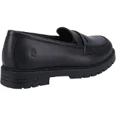 Hush puppies Hazel Loafer SNR Meisjes Zwarte Leren Mocassins