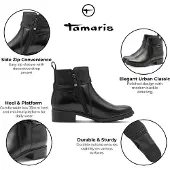Tamaris Enkellaarsjes zwart