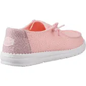 HeyDude Wendy Eyelet Lace Katoenmix Dames Lichtroze Mocassins Schoenen