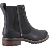 Cotswold Notgrove Leren Dames Zwarte Platte Chelsea Laarzen