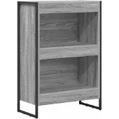 vidaXL Boekenkast 60 x 30 x 86,5 cm Bewerkt hout Grijs Sonoma