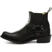 Grinders Unisex zwarte westerse leren laarzen-Renegade Lo