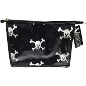 Vagabond - Toilettas - Large Holdall - "Jolly Roger" - Afwasbaar - Gelamineerd Katoen - afmeting 26 x 8 x 20 cm.