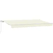 vidaXL Uitschuifbare luifel Crème 400 x 200 cm Stof