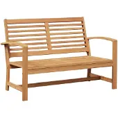 vidaXL Bank Bruin 110 x 65 x 76,5 cm Massief Teakhout