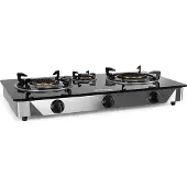 Orbegozo FO 3520, zwart, roestvrij staal, werkblad, gas, 3 zones, 3 zones, standaard