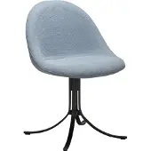 Ebuy24 Dolo Dan-Form eetkamerstoel draaivoet bouclé blauw.