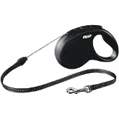 Flexi New Classic S Cord rollijn 5 meter Zwart