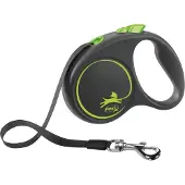 Flexi rollijn black design tape groen S 5 mtr tot 15 kg
