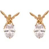 NAEMI Oorbellen goud / wit