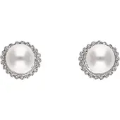 NAEMI Oorbellen zilver / wit