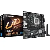 Gigabyte Motherboard - - H610M D3W WIFI6 - Micro-ATX format - Intel H610 chipset - WiFi 6 & DDR4