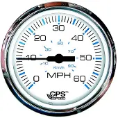 Faria Gps 60mph Speedometer Zilver 101.6 mm