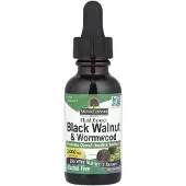 Natures Answer Zwarte Walnoot & Alsem | 2.000mg | Vegan, Non-GMO, Glutenvrij & Alcoholvrij | Bevordert Darmfunctie | 1 Oz (2 Pack)