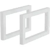 Guido Gusto Ophangbeugel 48x15x2 cm mat wit set van 2 stuks