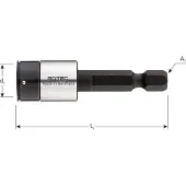 Rotec Dopsleutel | E6.3 | 1/4" Bitopname | Niet-magnetisch | SW 8x50 - 819.2080