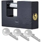 Yale Y113BL/90/119/1 Hangslot - Gietijzer, Zwart, Cilinder