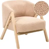 Beliani SKEI - Fauteuil - Beige - Bouclé