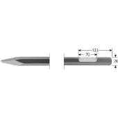 Rotec 6-kant Puntbeitel 400mm 6-kant ø28,0 met uitsparing - 2156005