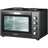 TZS First Austria Elektrisch fornuis met oven First FA-5045-5, Kleine oven, Zwart