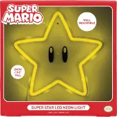 Super Mario Super Star LED Neon Wall Light – Officieel Gelicentieerde Super Mario Wandlamp, 24 cm, USB‑Voeding-