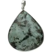 MOOYE ® - Collectie Zilveren Turkoois Turquoise edelsteen druppel groot facet geslepen hanger