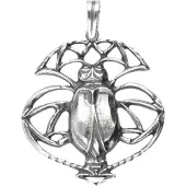 MOOYE ® - Collectie Zilveren Kever Art Nouveau Jugendstil groot hanger