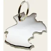 MOOYE ® - Collectie Zilveren Landkaart Gabon ketting hanger