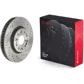 Brembo Remschijf 0984021X voorkant, gelocht, geventileerd, geperforeerd, 1 Stuk