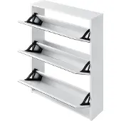 En.casa Schoenenkast met spiegels 3 vouwdeuren 102,5x63x17 wit