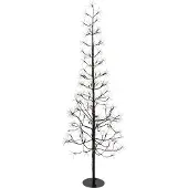 Luca Lighting Kerst vloerlamp zwart boom 150cm incl. LED met timer IP44 - Caspar