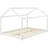 En.casa Kinderbed 'Cerro', 140x200 cm, ombouwwerk, wit