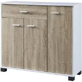 En.casa Halmeubel Bobeck 72x80x28 cm wit en eikenkleurig