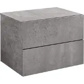 En.casa Nachtkastje zwevend Phuket 30x40x29 cm met 2 lade betonlook
