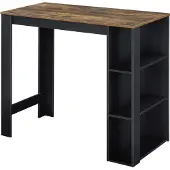 En.casa Bartafel Danderyd met 3 planken 120x60x105,5 zwart en houtkleurig []