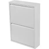 En.casa Schoenenkast Sokndal 2 kleppen wit 71x50x15 cm []