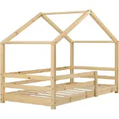 En.casa Kinderbed Knätten met uitvalbeveiliging 90x200 cm houtkleurig