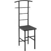 En.casa Dressboy kledingrek stoel 107x45x45 cm metaal donkergrijs