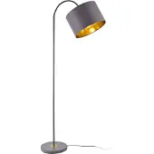Lux.pro Standaardlamp Toledo, 173 cm, 1x E27, verstelbare vloerlamp, metaal, grijs
