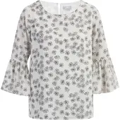 Usha Blouse zwart / wolwit