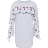 IZIA Jurk lichtbeige / grijs gemêleerd / lila / lichtroze