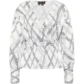 Faina Blouse grijs / zwart / wit