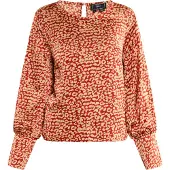 Faina Blouse sand / rood
