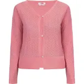 Mymo Gebreid vest pink / parelwit