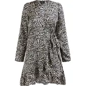 Faina Jurk crème / zwart