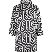 Dreimaster Klassik Blouse zwart / wit