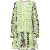 IZIA Zomerjurk beige / kiwi / zwart