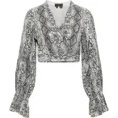 Faina Blouse lichtgrijs / donkergrijs