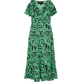 Faina Jurk 'Caneva' grasgroen / zwart